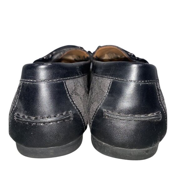 Coach signature olive loafers shoes driving moccasin women’s 7.5 gray black - Picture 7 of 12